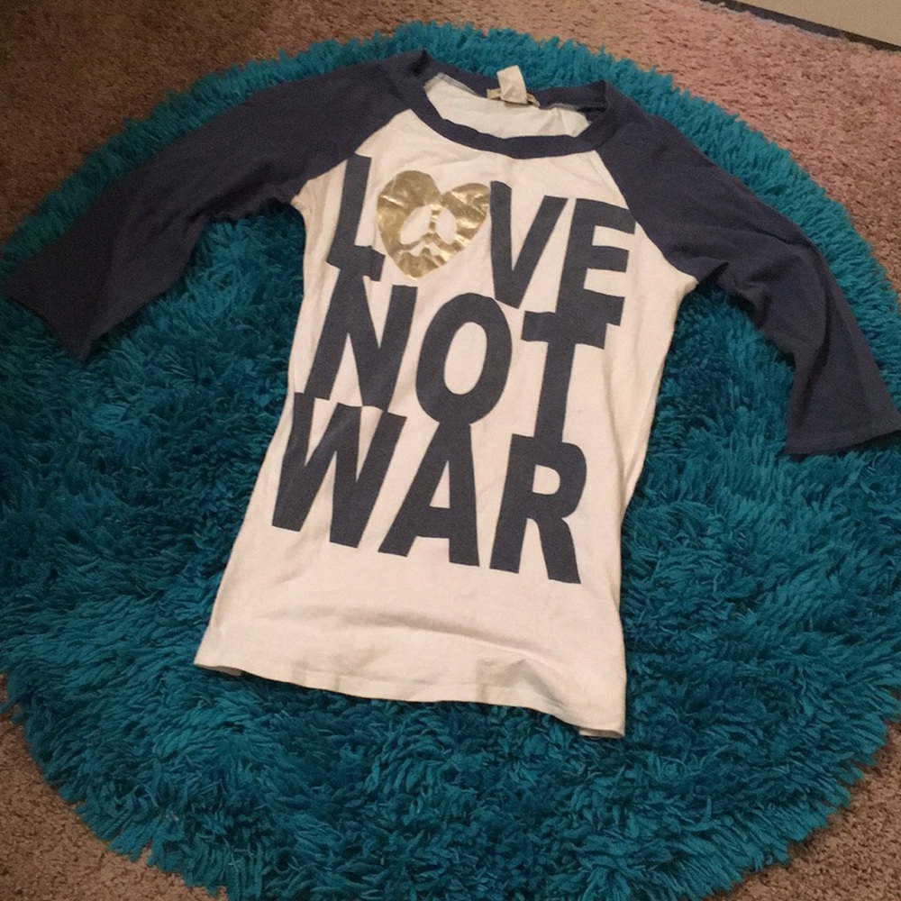 Love Not War Baseball Tee